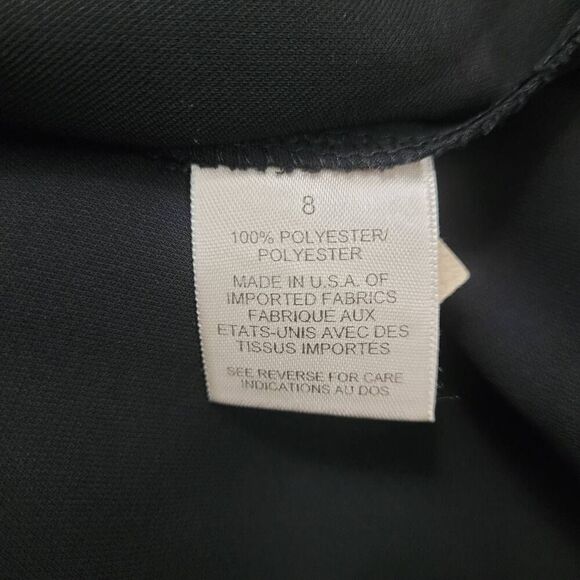 Vintage Talbots Petites Black Button Front Polo Maxi Dress Sz 8 Cargo Made USA - Picture 7 of 8